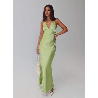 Gloriana Halter Maxi Dress Green